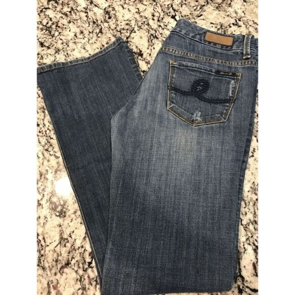 Seven7‎ Women's Boot Cut Stretch Jeans Medium Wash Size 28